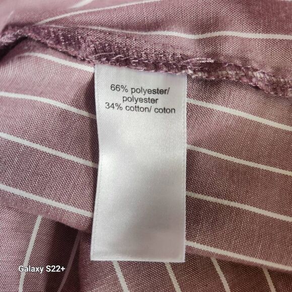 +11 MAURICES mauve striped waist length top - Picture 7 of 10